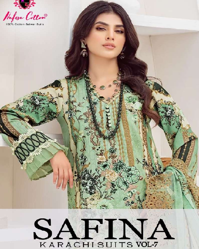 SAFINA KARACHI SUITS VOL 07 by Nafisa Cotton